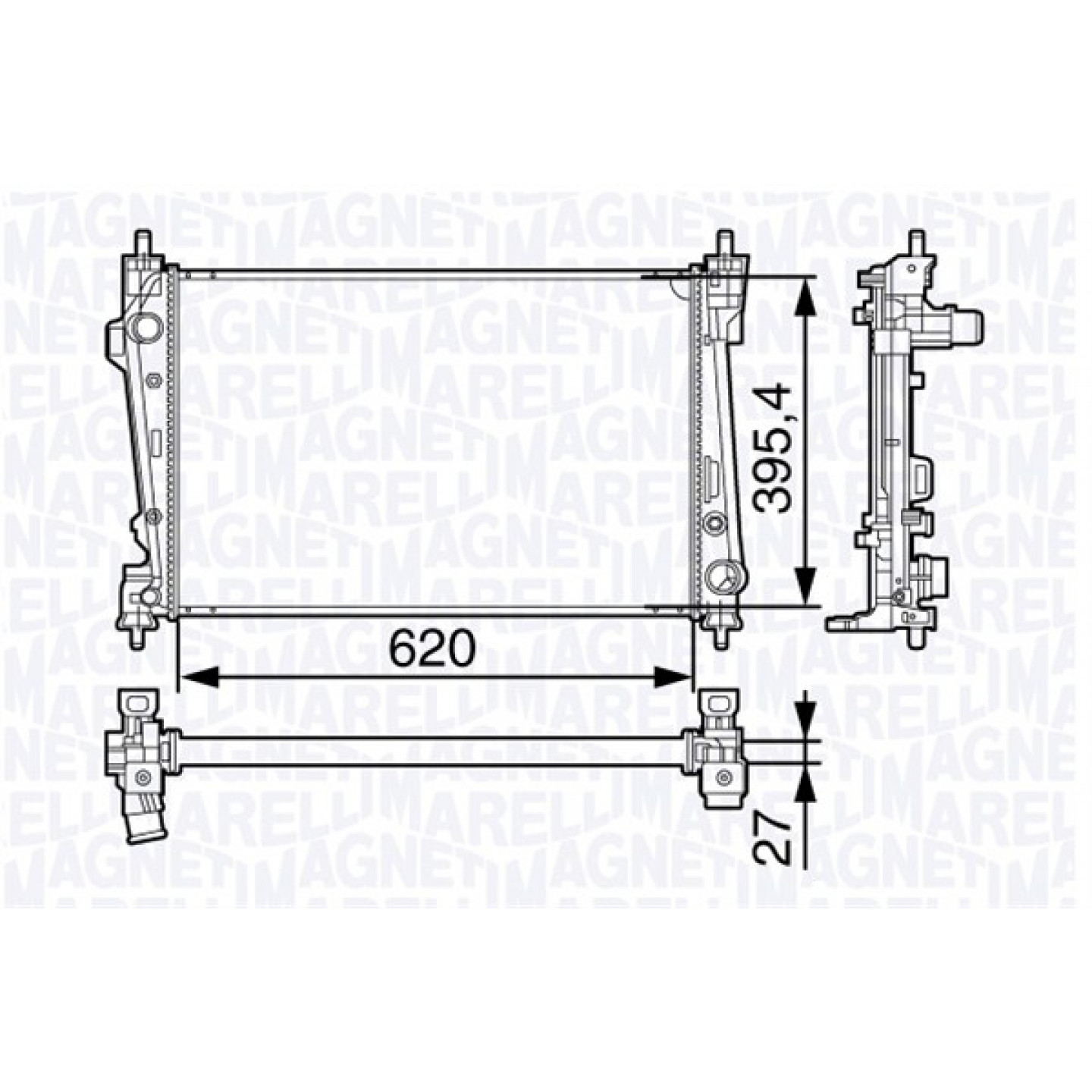 Magneti Marelli Radiador, Refrigeración Del Motor 350213131200