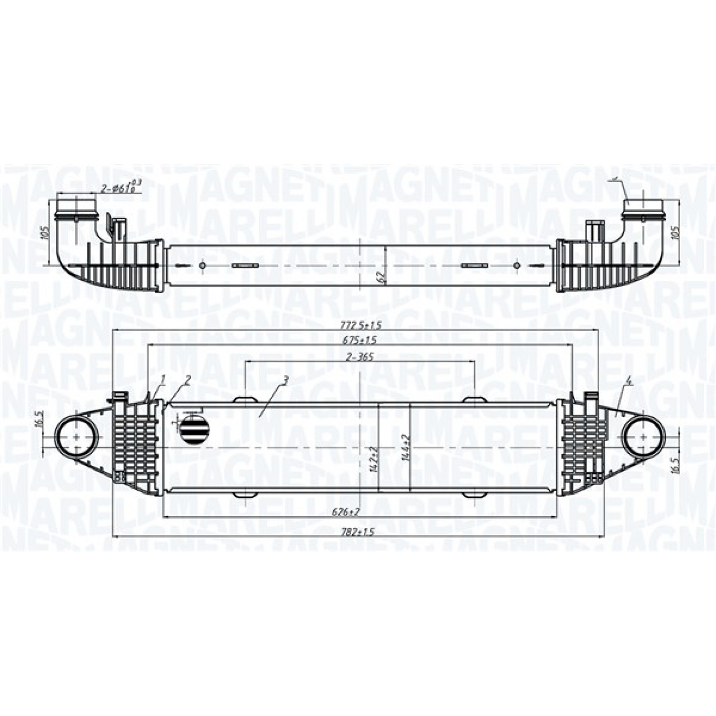 Chladič turba MAGNETI MARELLI 351319206250
