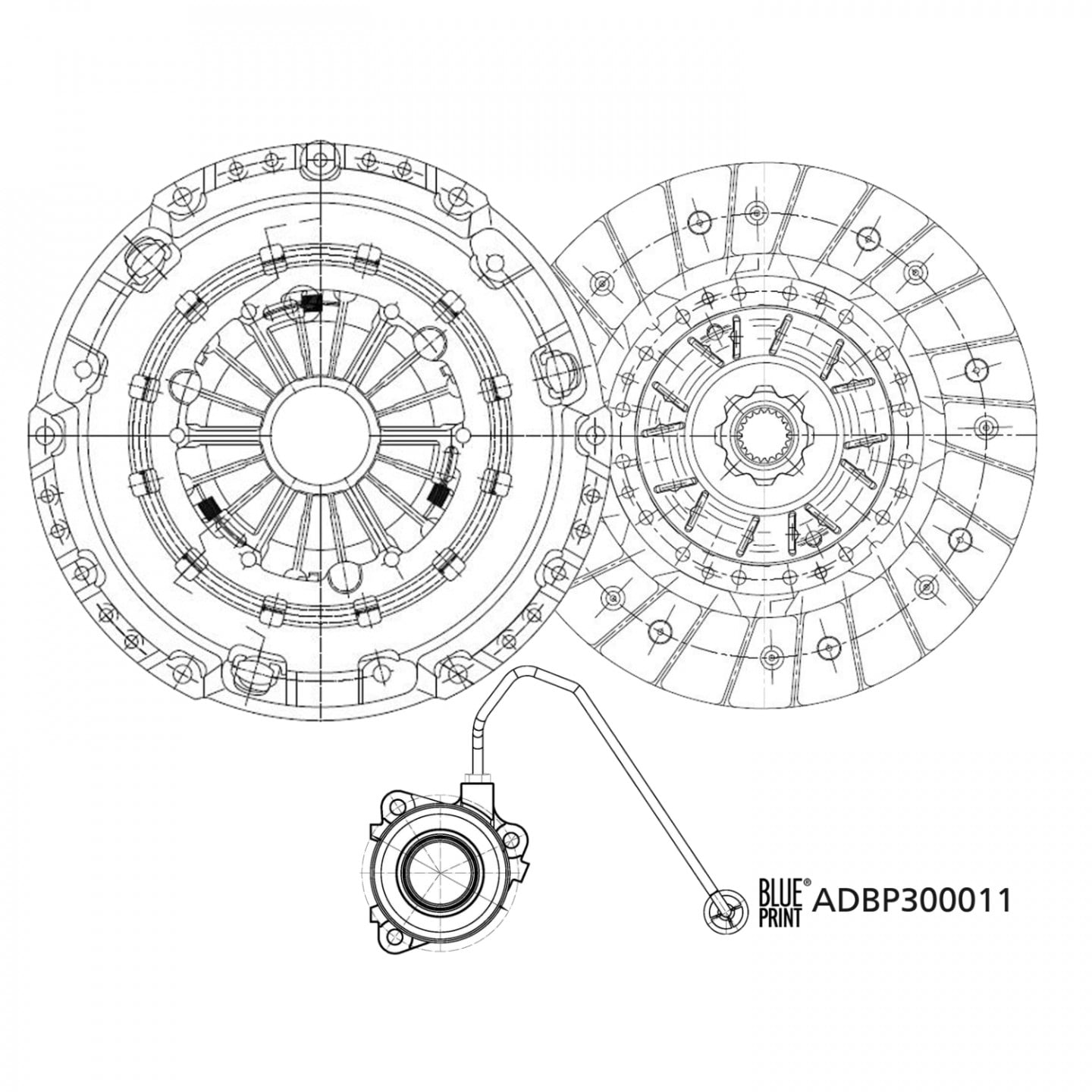 Sada spojky BLUE PRINT ADBP300011