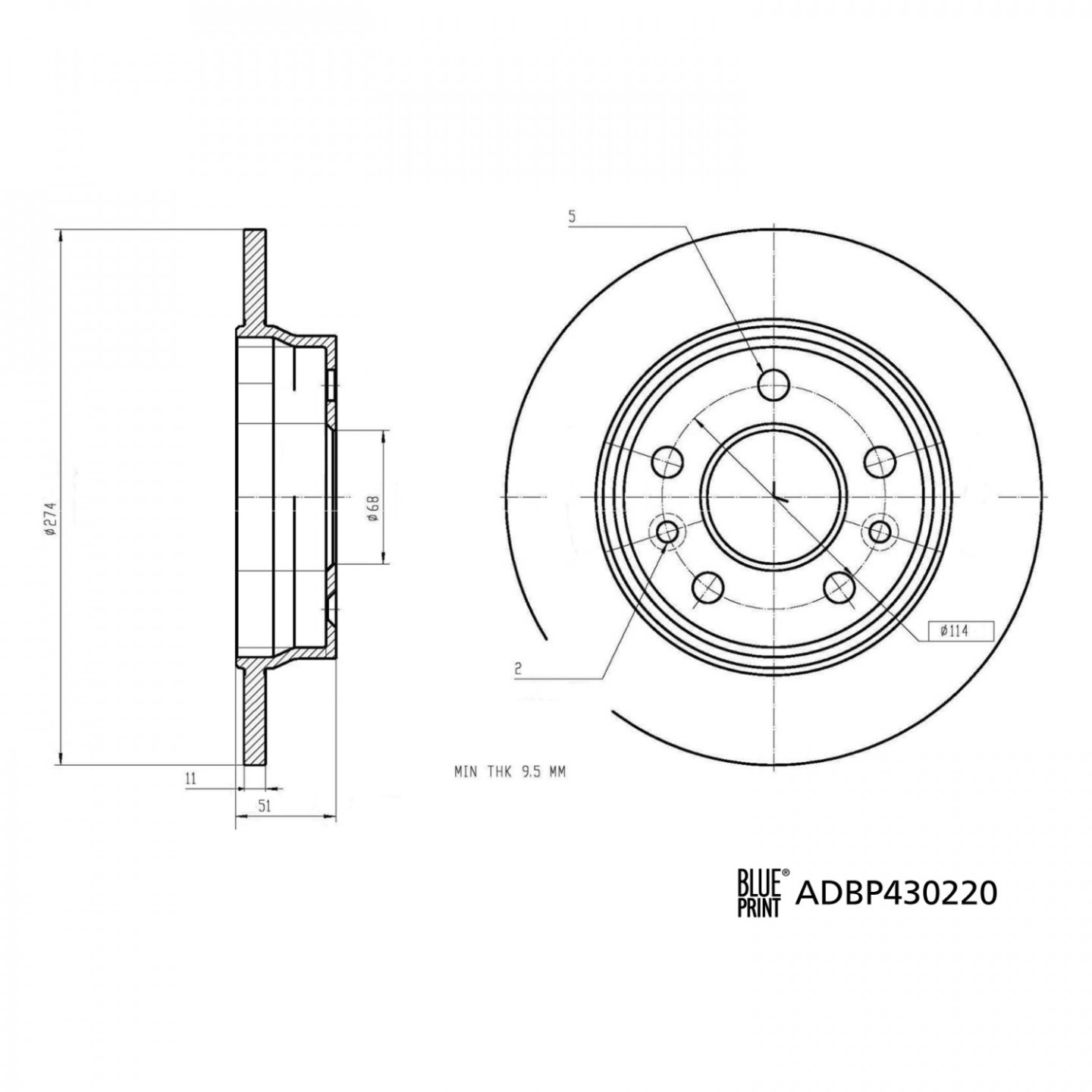 Discofreno BLUE PRINT ADBP430220
