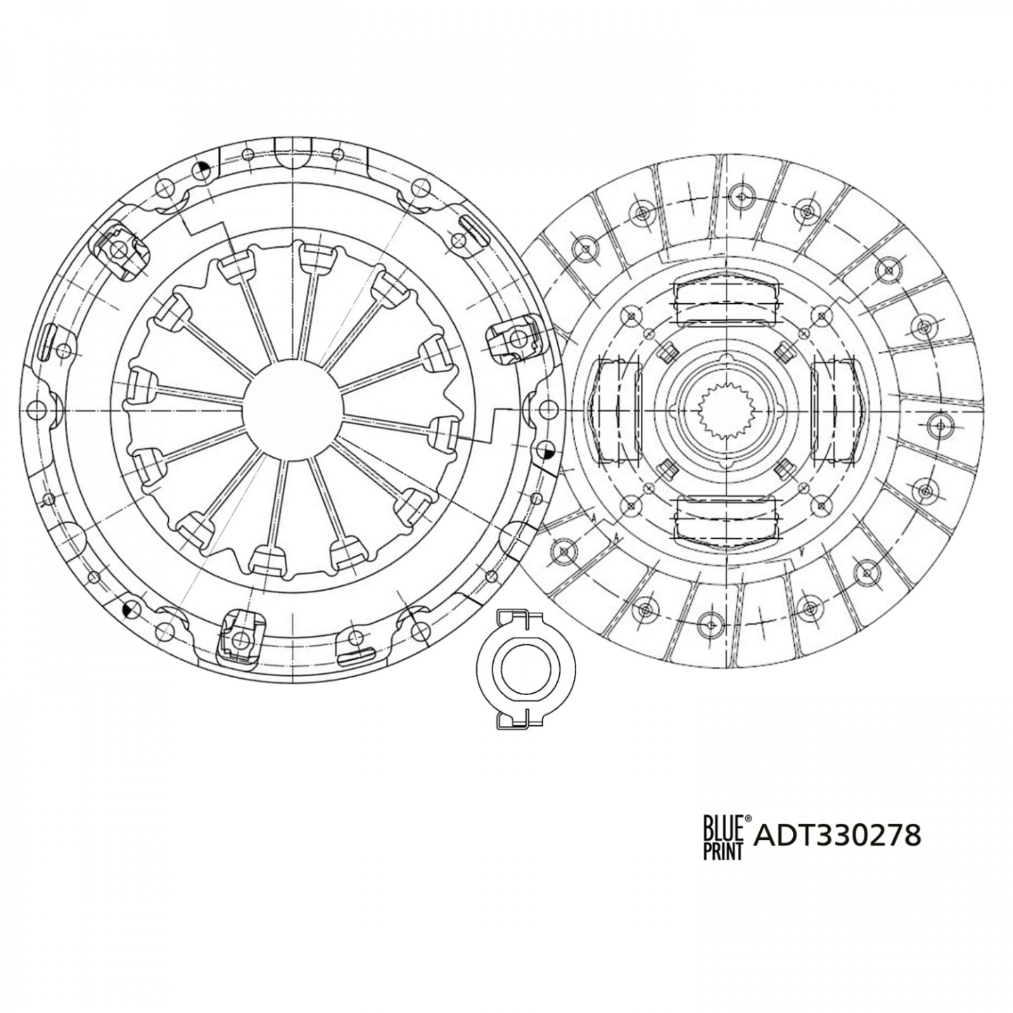 Sada spojky BLUE PRINT ADT330278