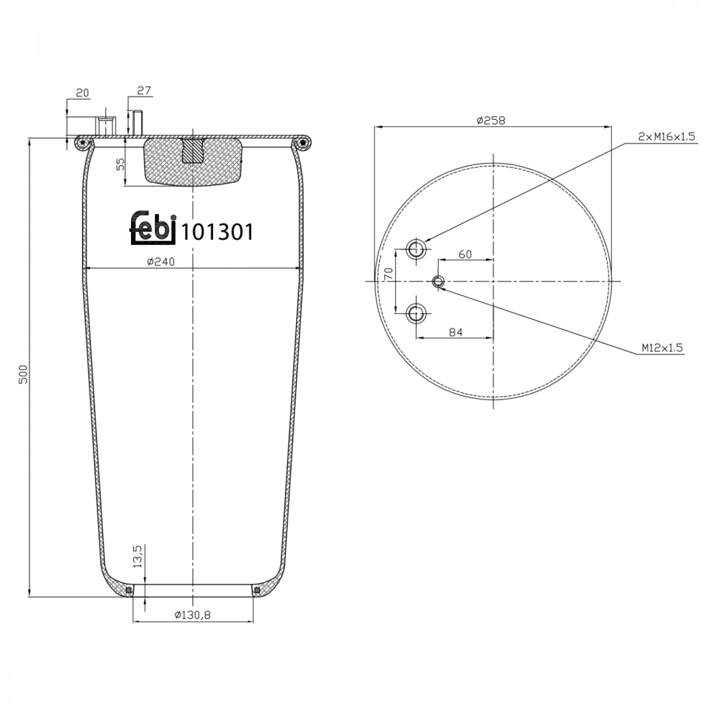 Federbalg, Luftfederung FEBI BILSTEIN 101301