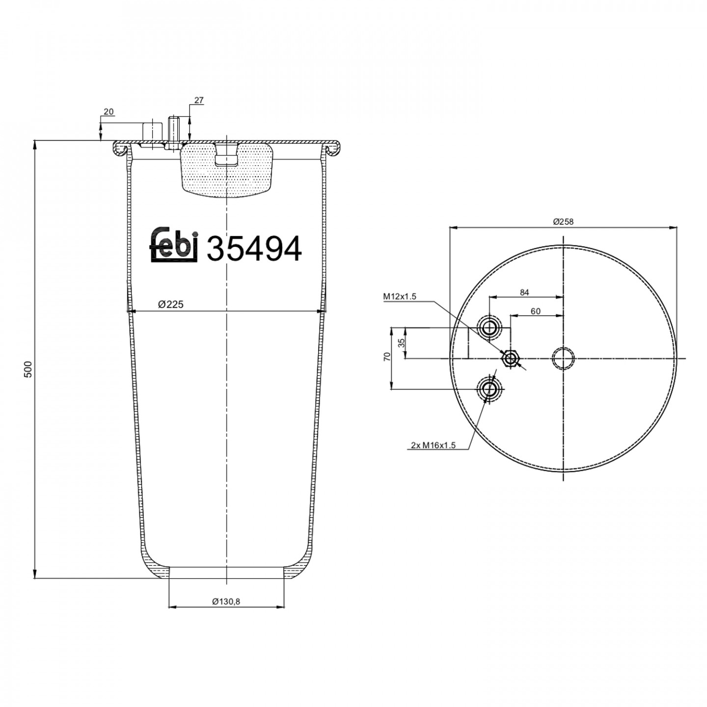 Federbalg, Luftfederung FEBI BILSTEIN 35494
