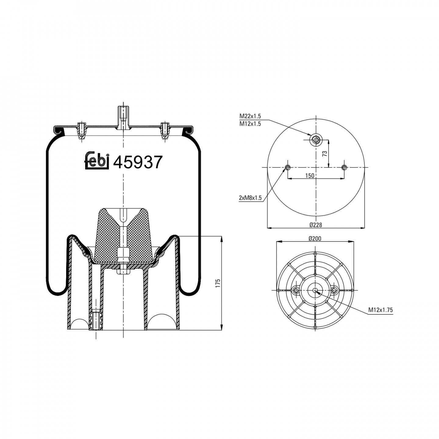 Federbalg, Luftfederung FEBI BILSTEIN 45937