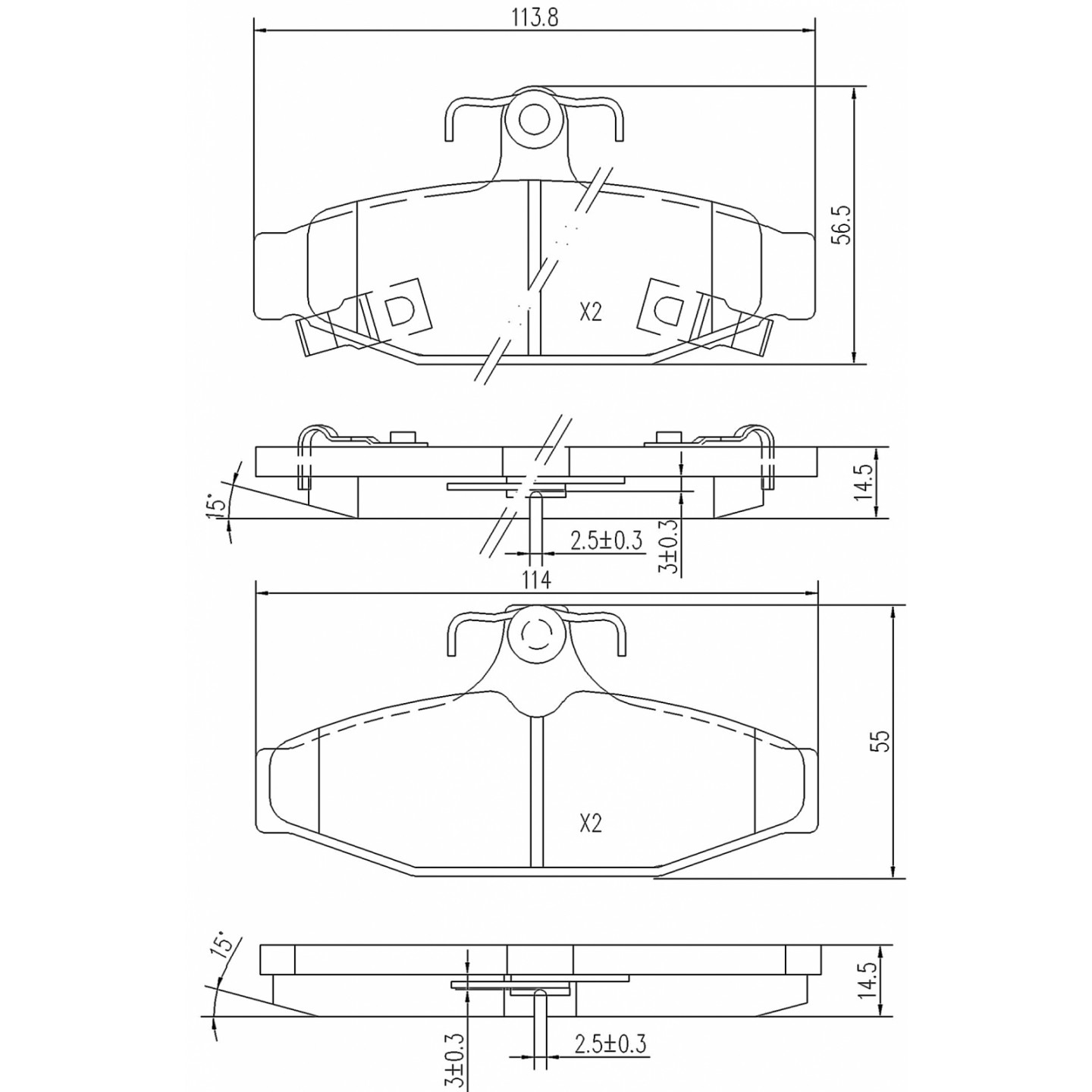 Kit de plaquettes de frein, frein à disque MAPCO 6819