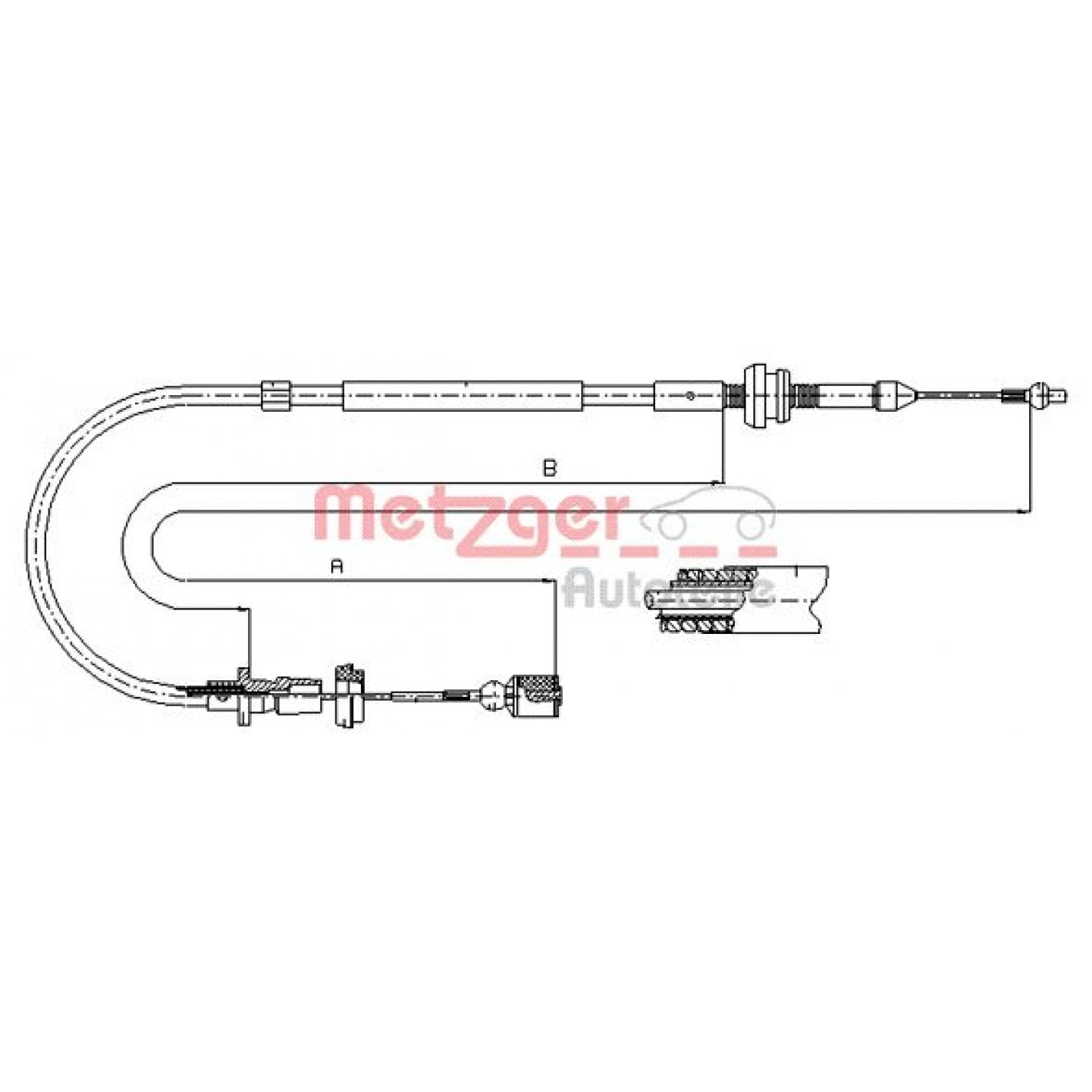 Cable del acelerador METZGER 10.0861