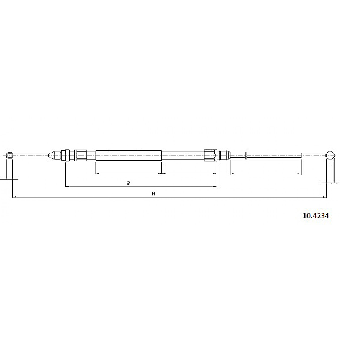 Håndbremsekabel METZGER 10.4234