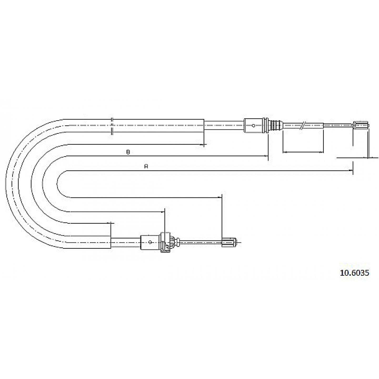 Håndbremsekabel METZGER 10.6035