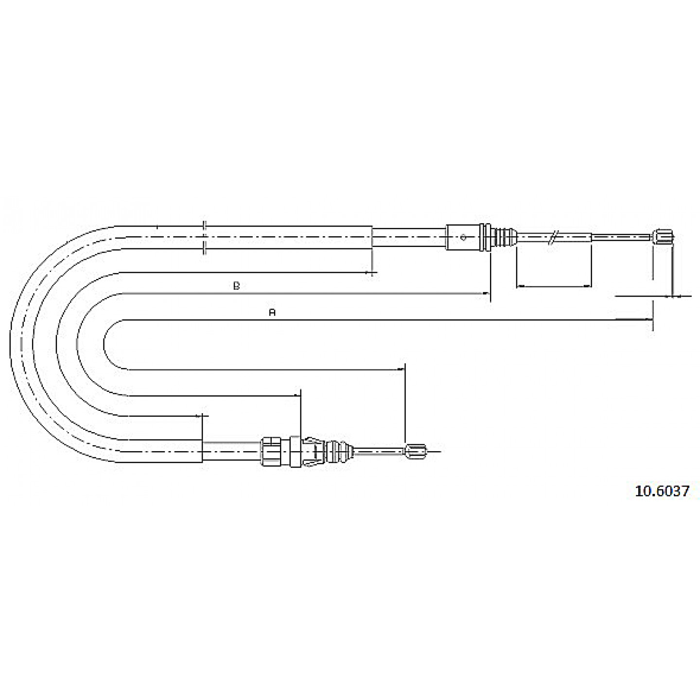 Håndbremsekabel METZGER 10.6037