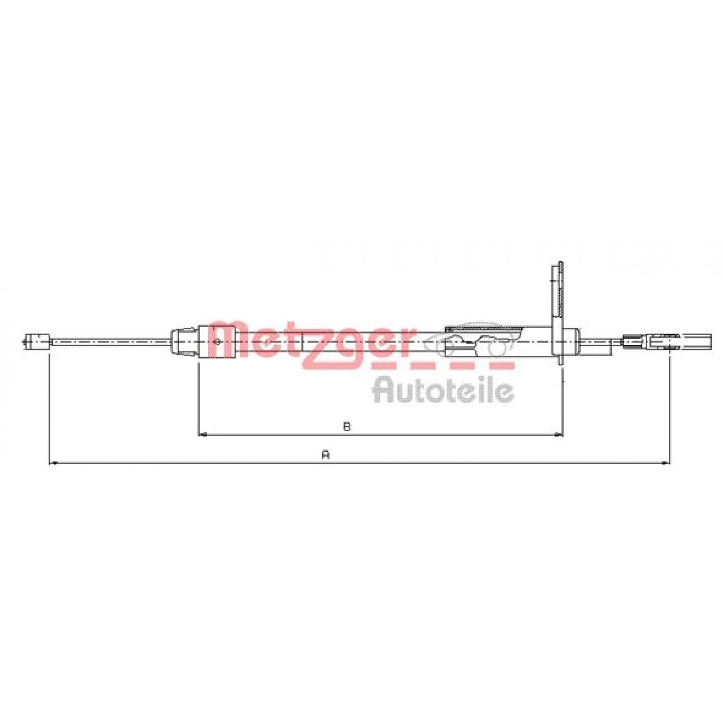 Håndbremsekabel METZGER 10.9327