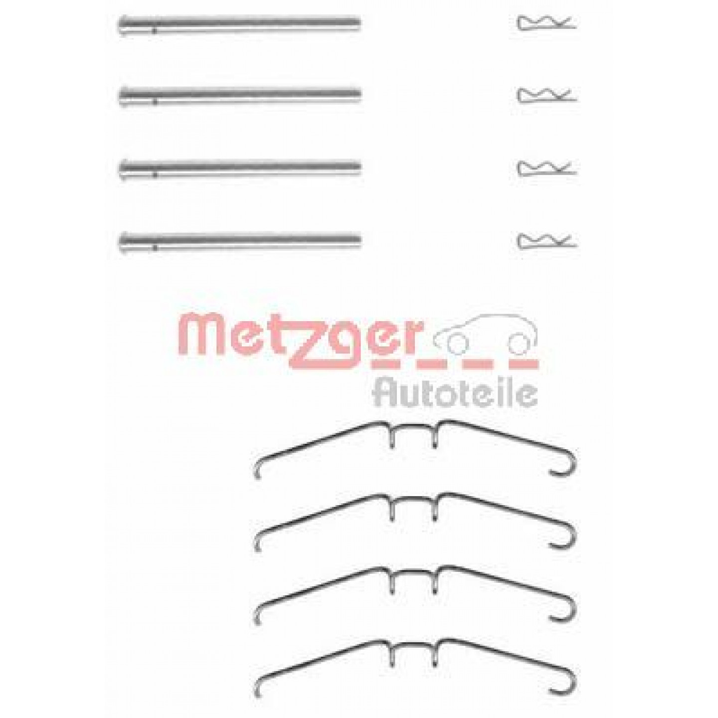 Sada příslušenství, obložení kotoučové brzdy METZGER 109-1155