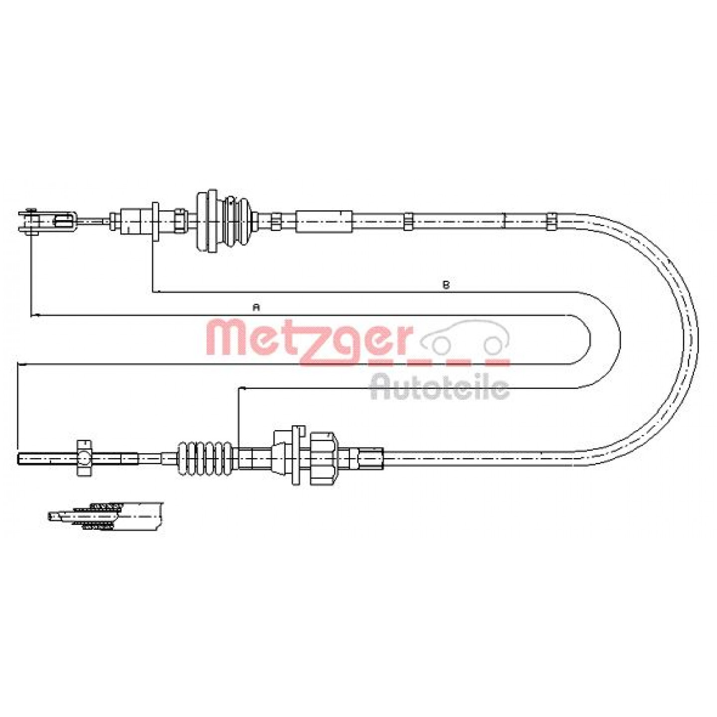 Cable de embrague METZGER 11.2255