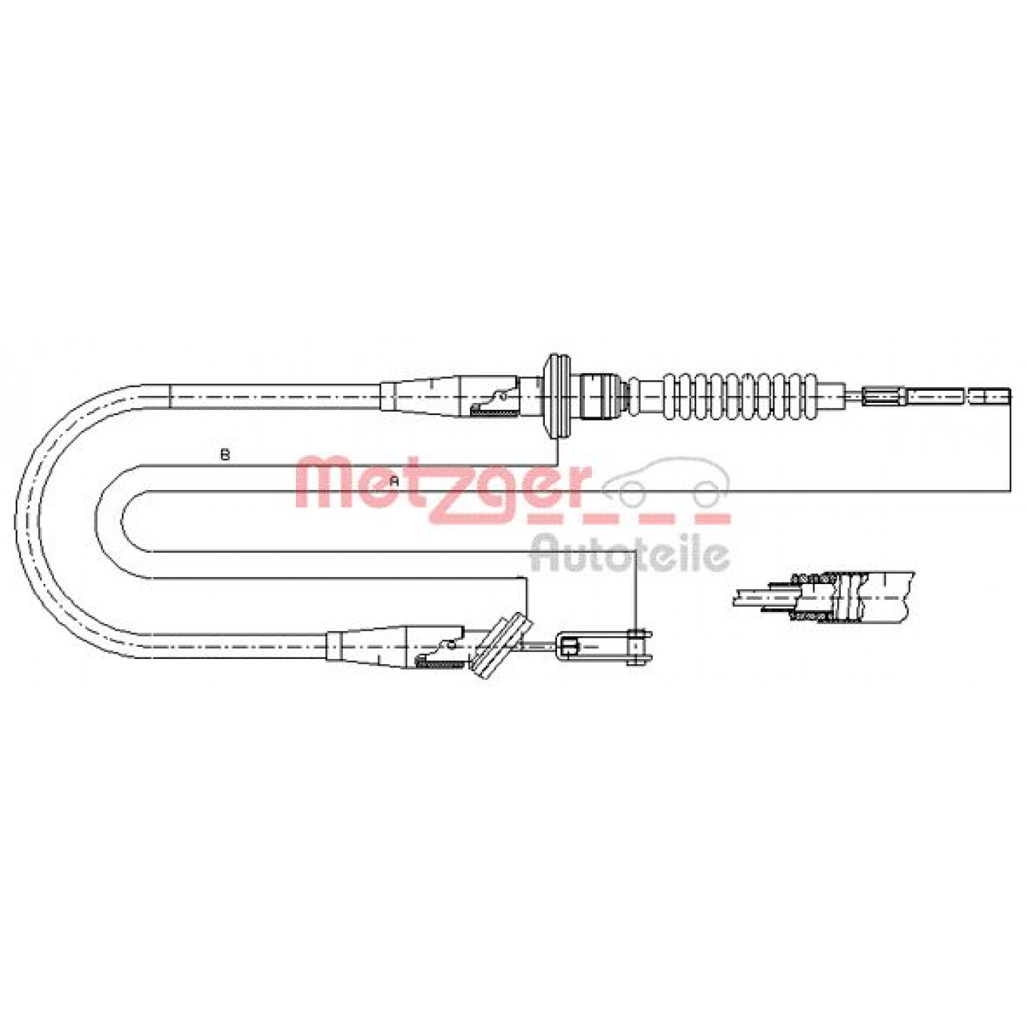 Cable de embrague METZGER 11.2535