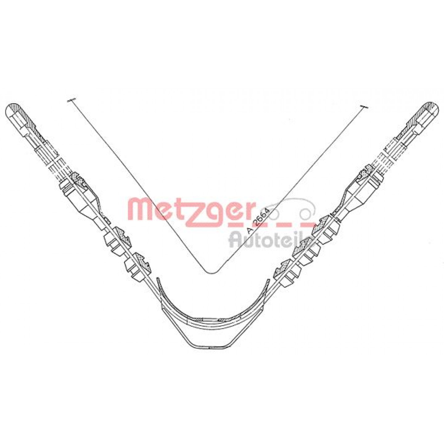 Håndbremsekabel METZGER 11.573