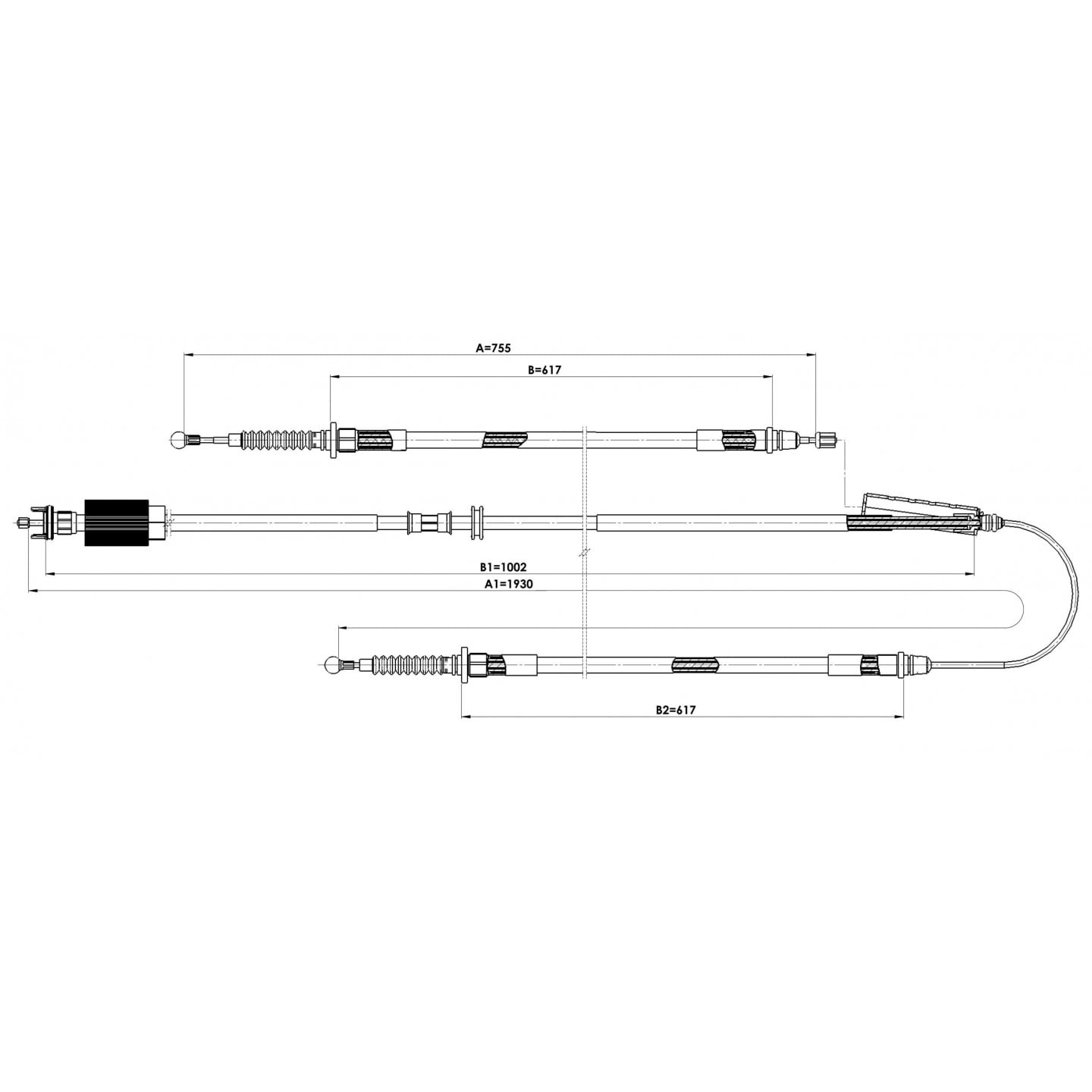 Håndbremsekabel METZGER 11.5840