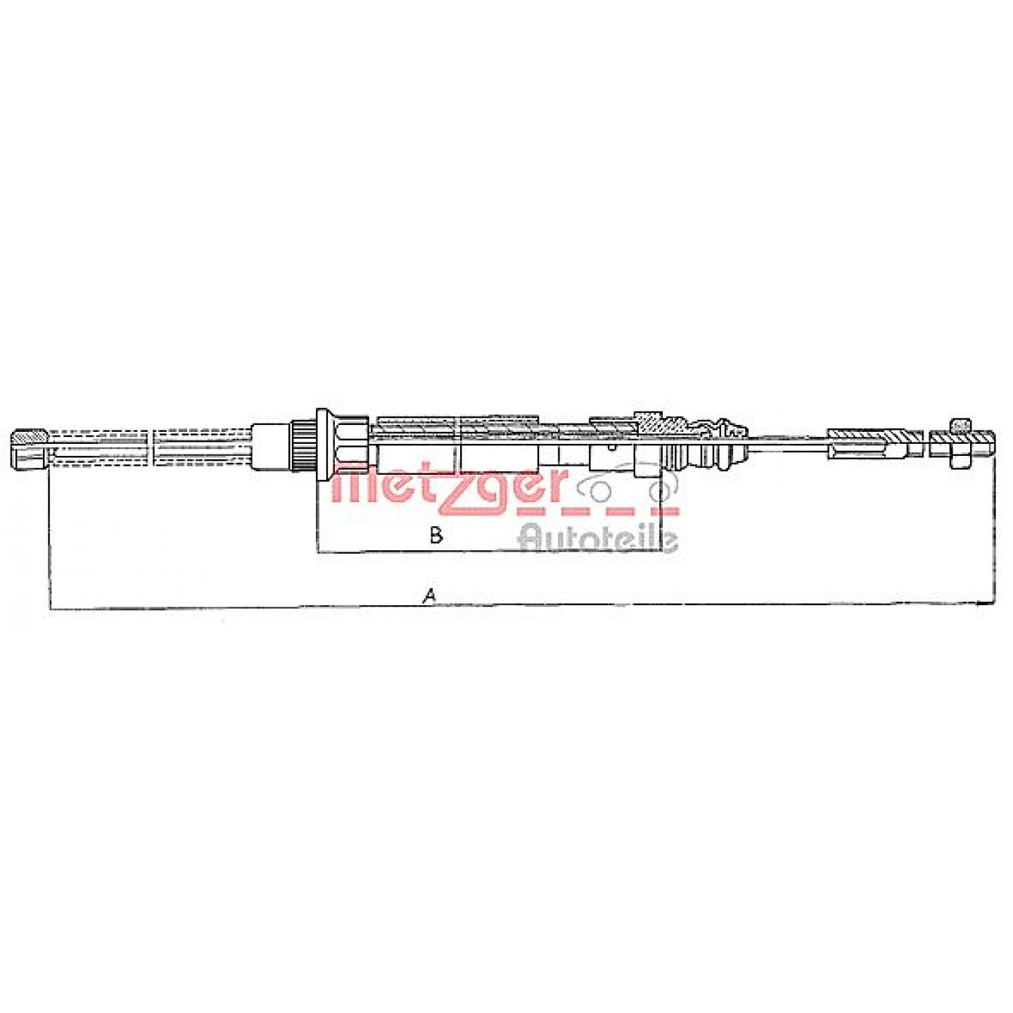 Håndbremsekabel METZGER 11.606