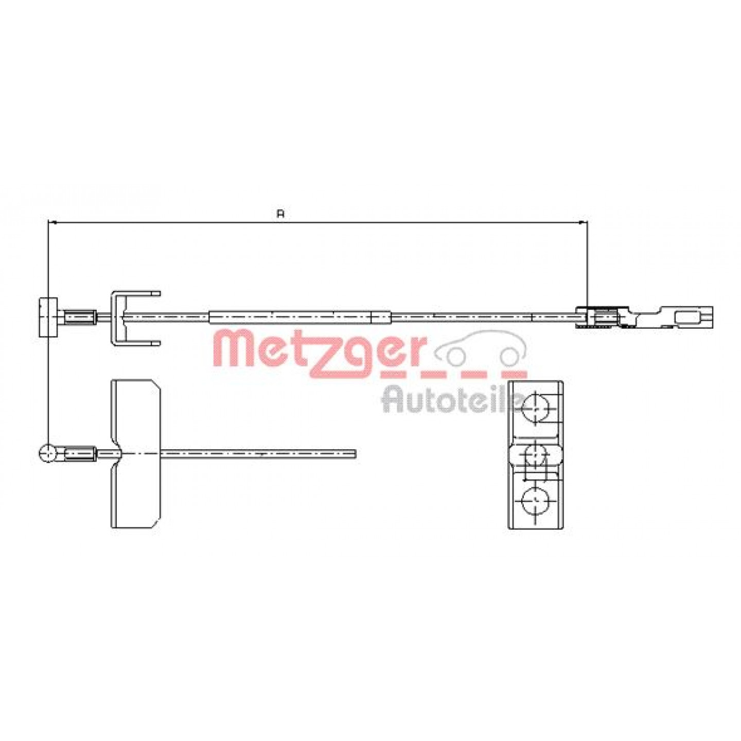 Håndbremsekabel METZGER 11.6803