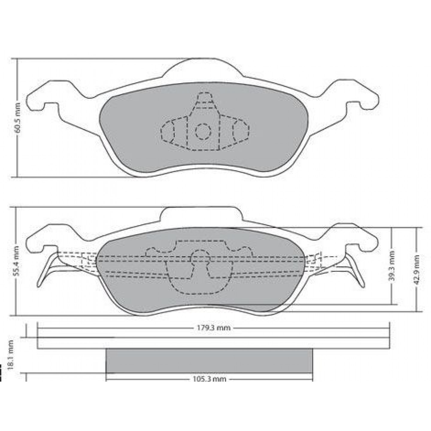 Bremsbelagsatz, Scheibenbremse METZGER 1170038