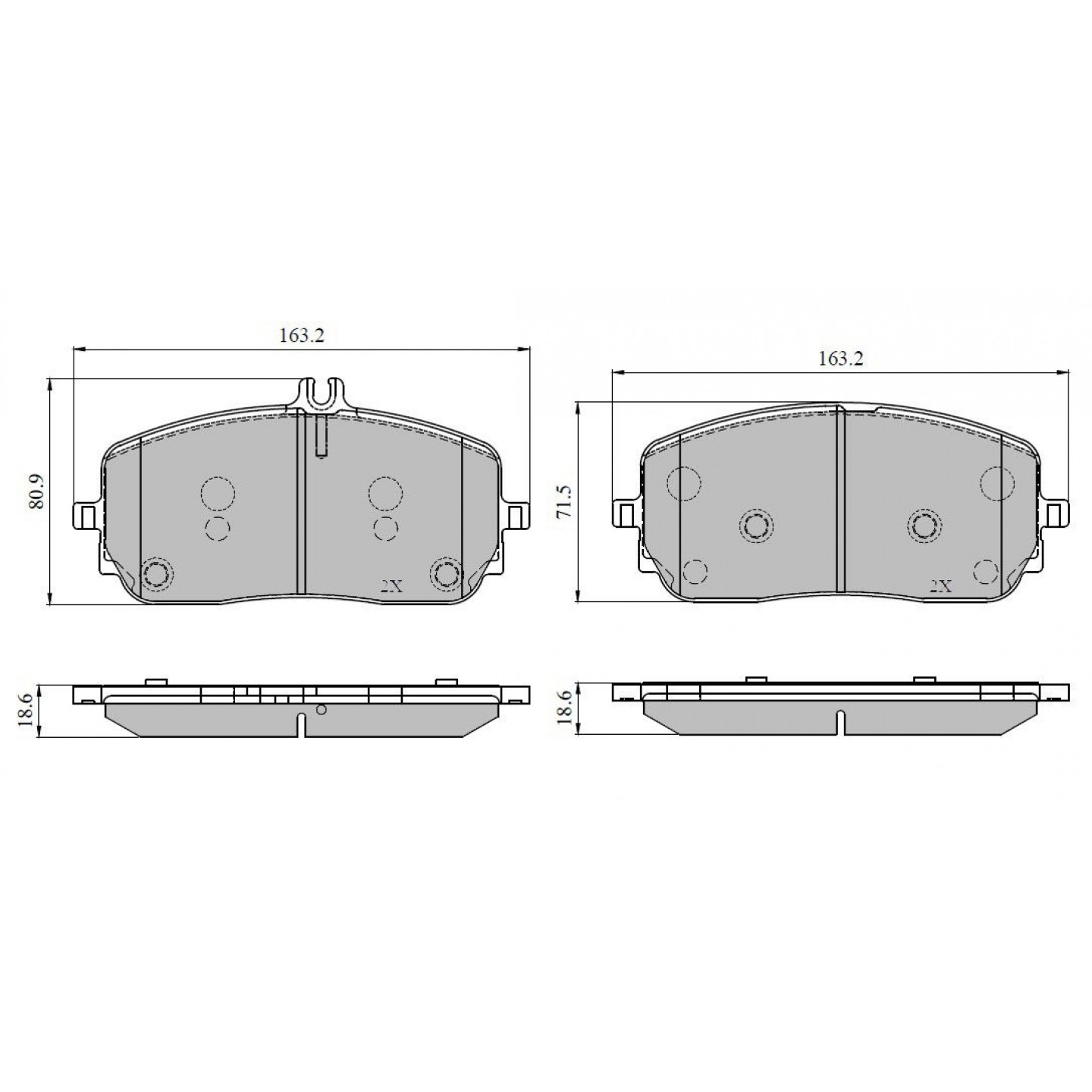 Kit pastiglie freno, Freno a disco METZGER 1170956