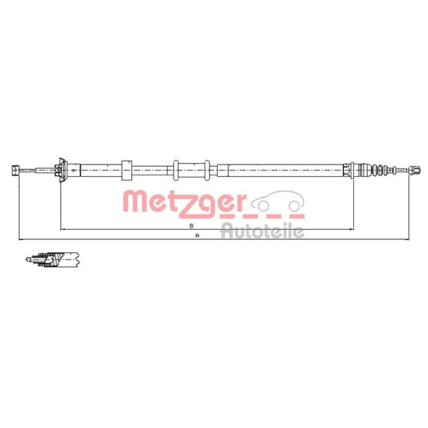 Håndbremsekabel METZGER 12.0726