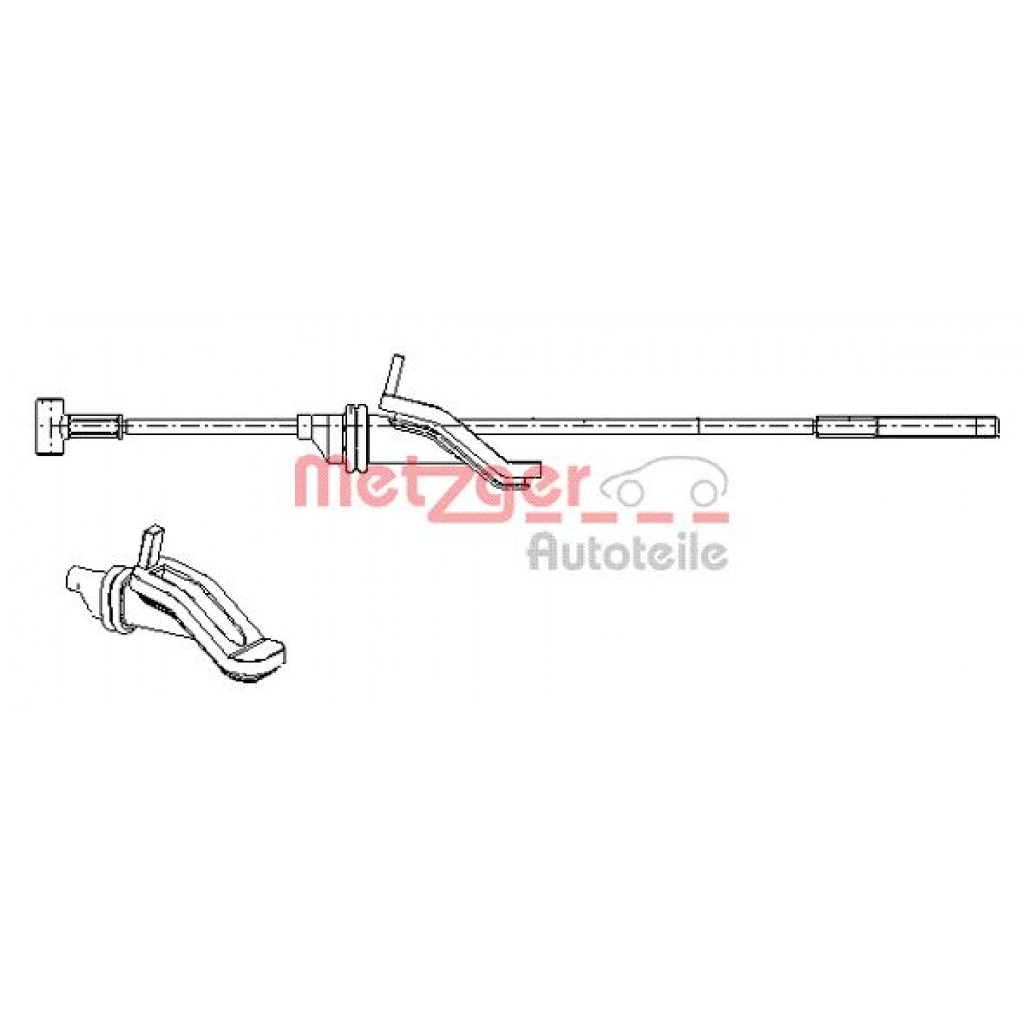 Kabel, Feststellbremse METZGER 17.0686