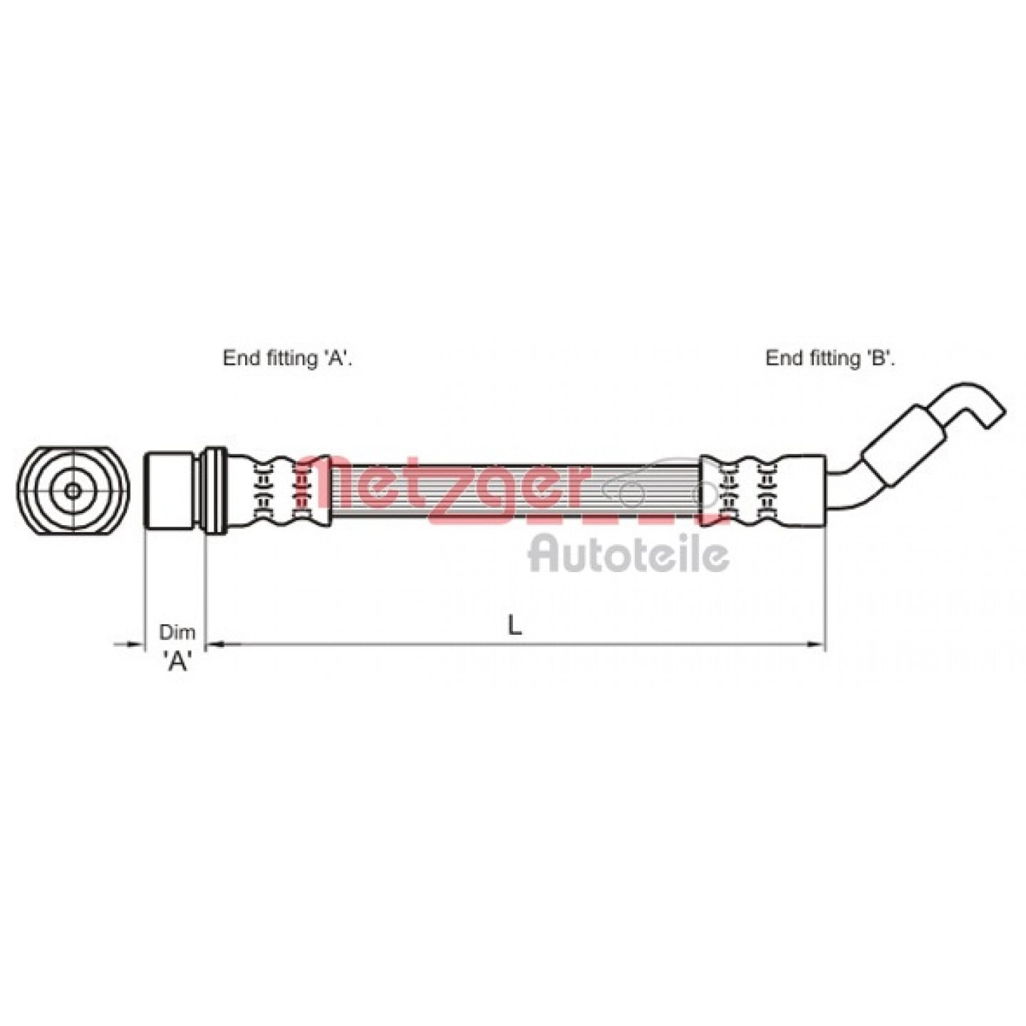 Bremsschlauch METZGER 4110027