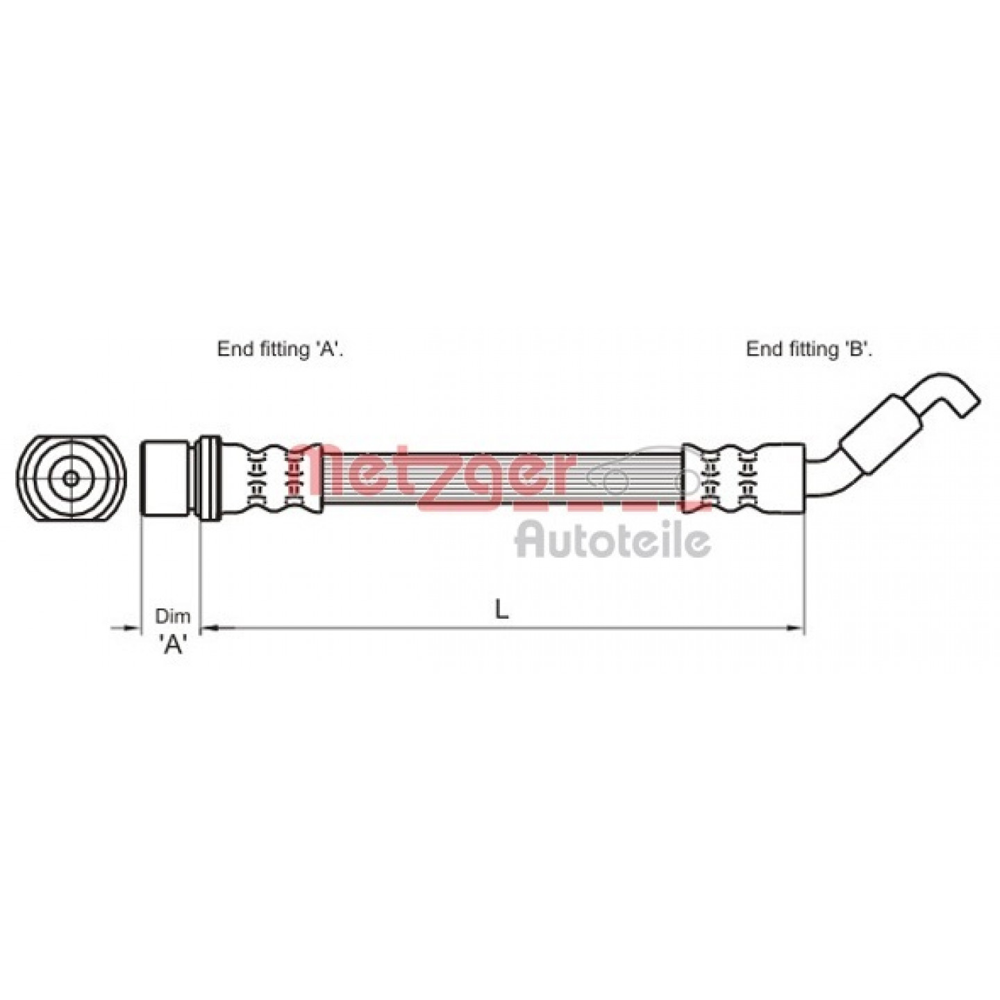 Bremsschlauch METZGER 4110033