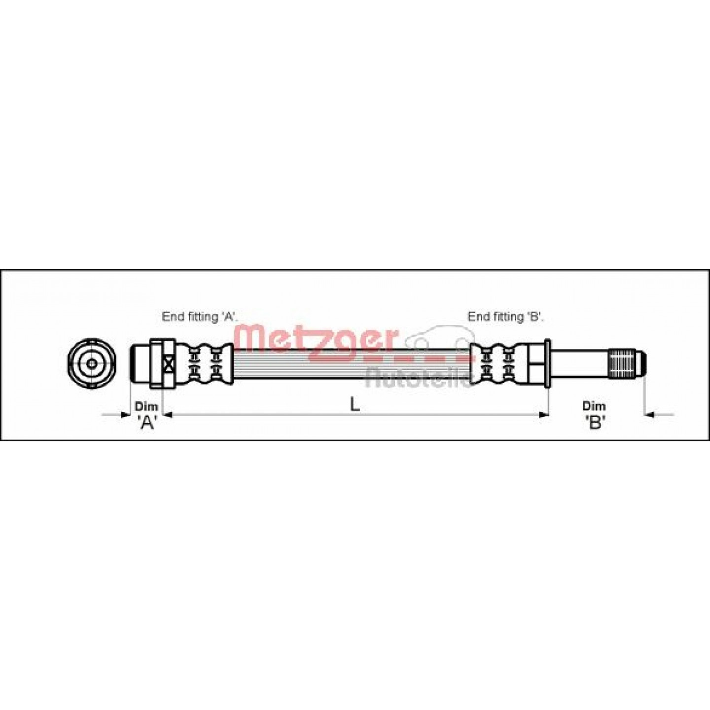 Bremsschlauch METZGER 4110331