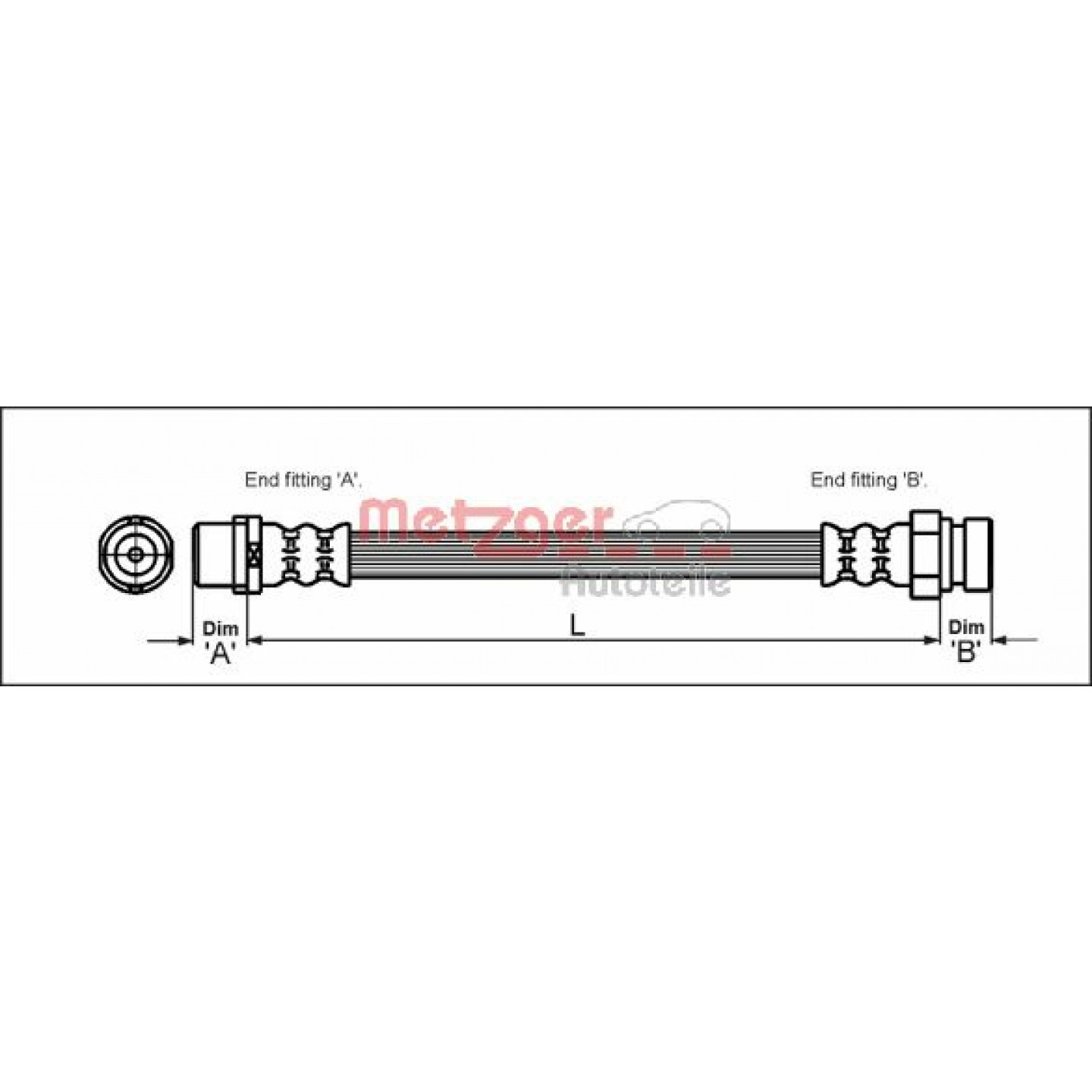 Bremsschlauch METZGER 4110348