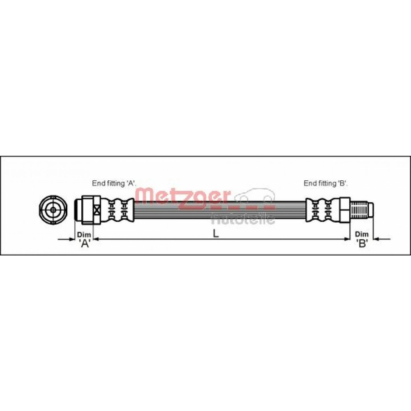 Bremsschlauch METZGER 4110581