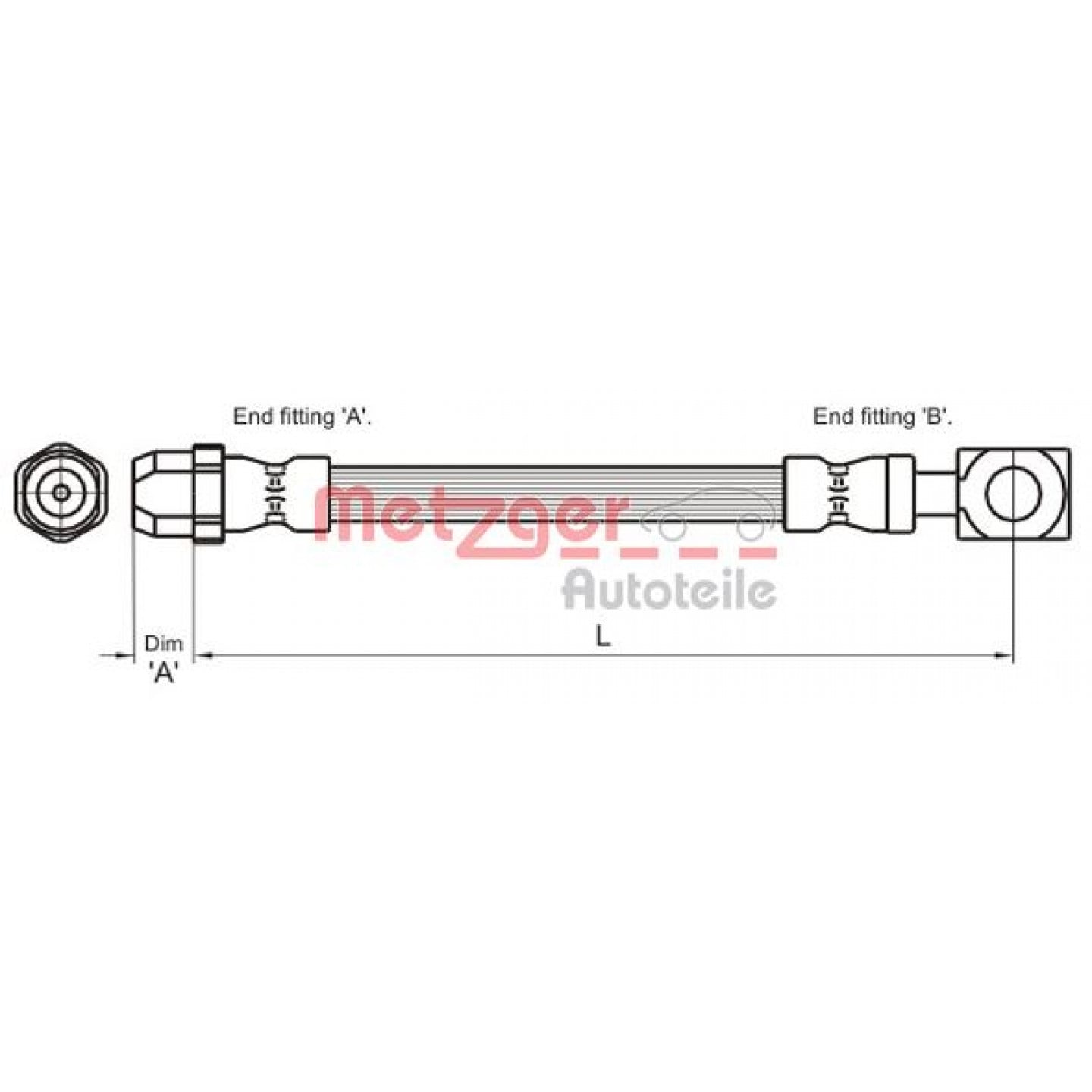 Bremsschlauch METZGER 4111436