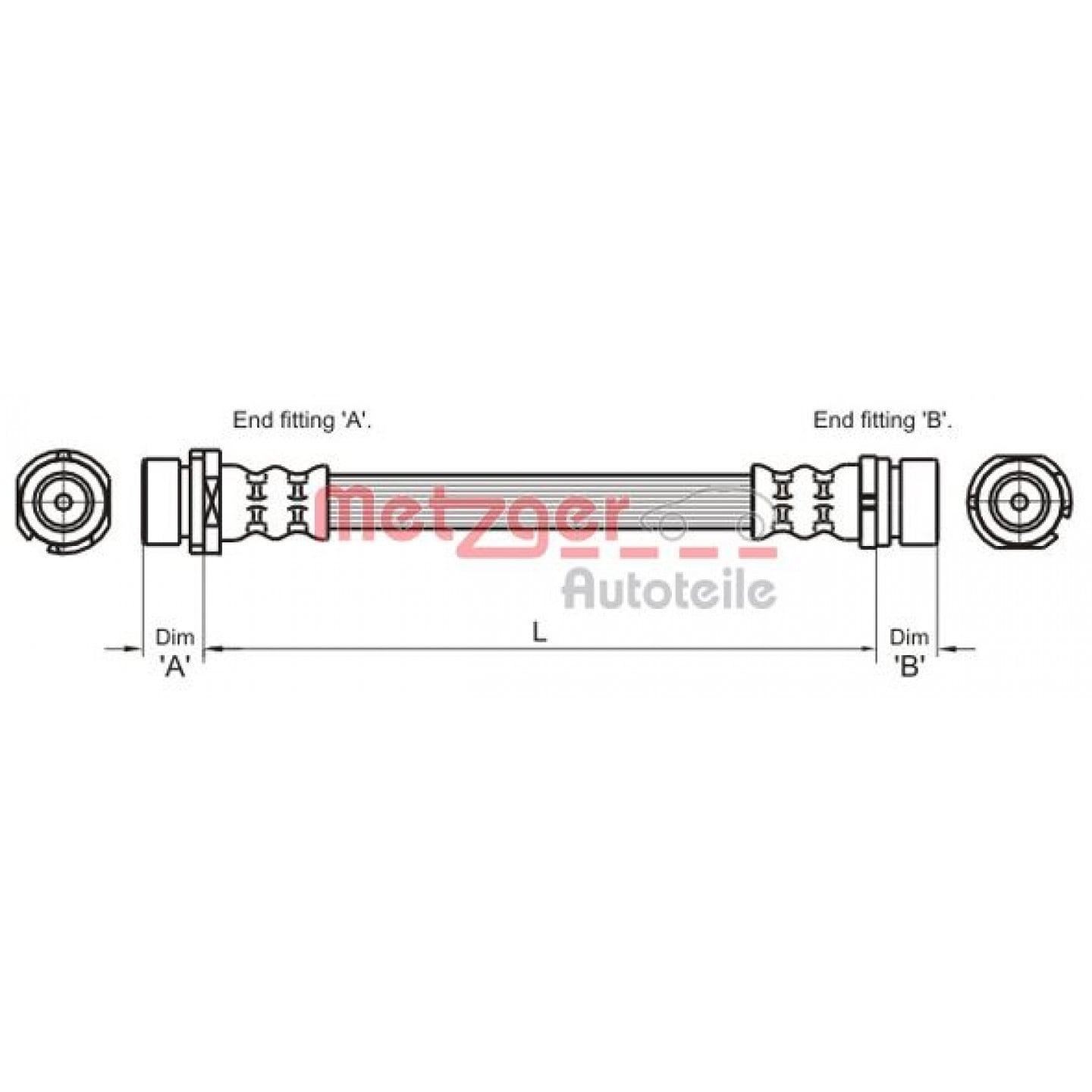 Bremsschlauch METZGER 4112336