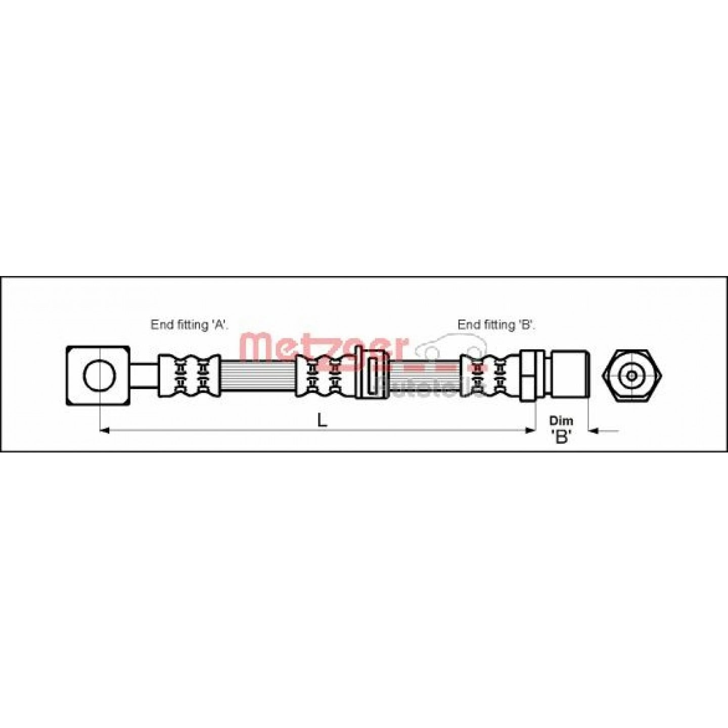 Bremsschlauch METZGER 4112814