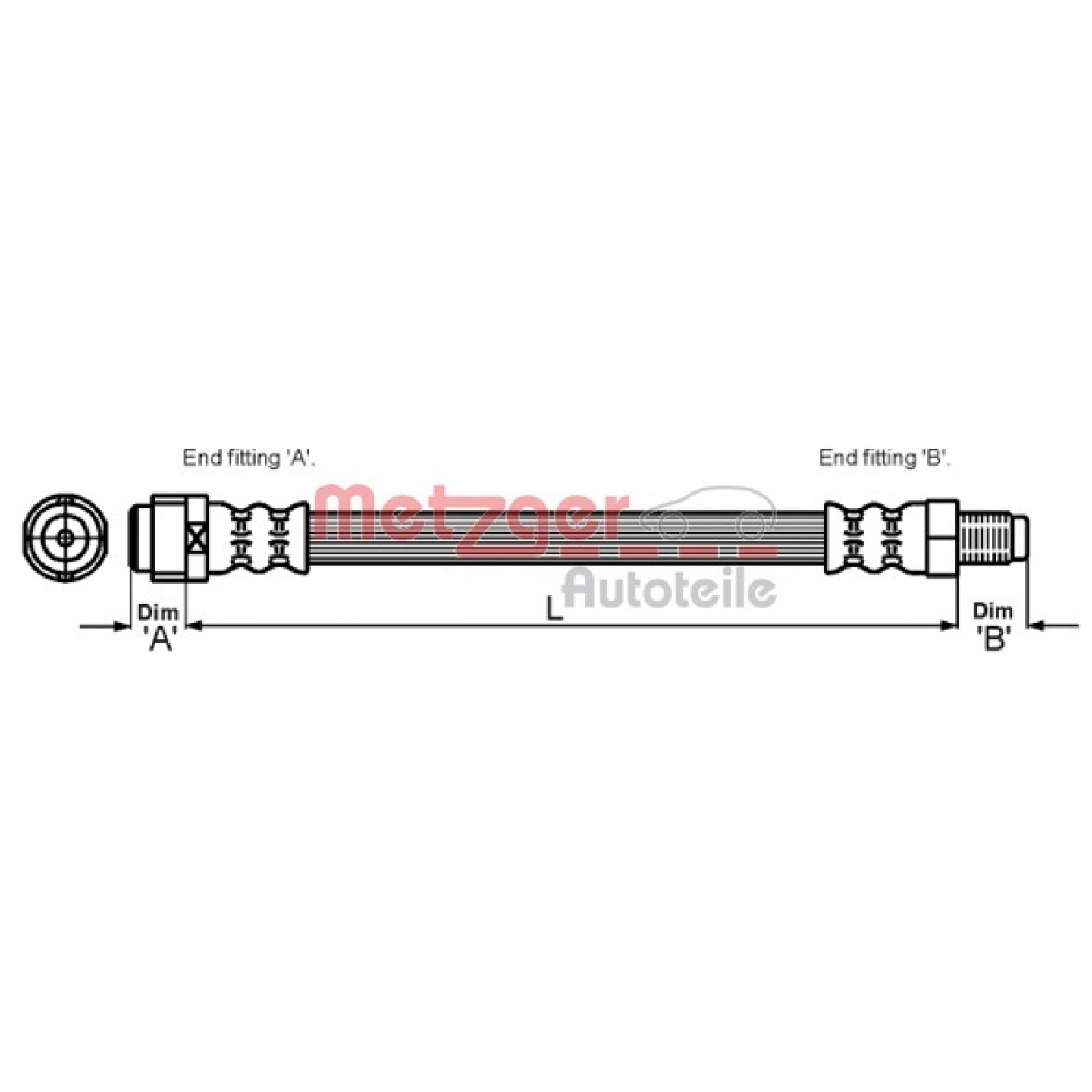 Bremsschlauch METZGER 4114085