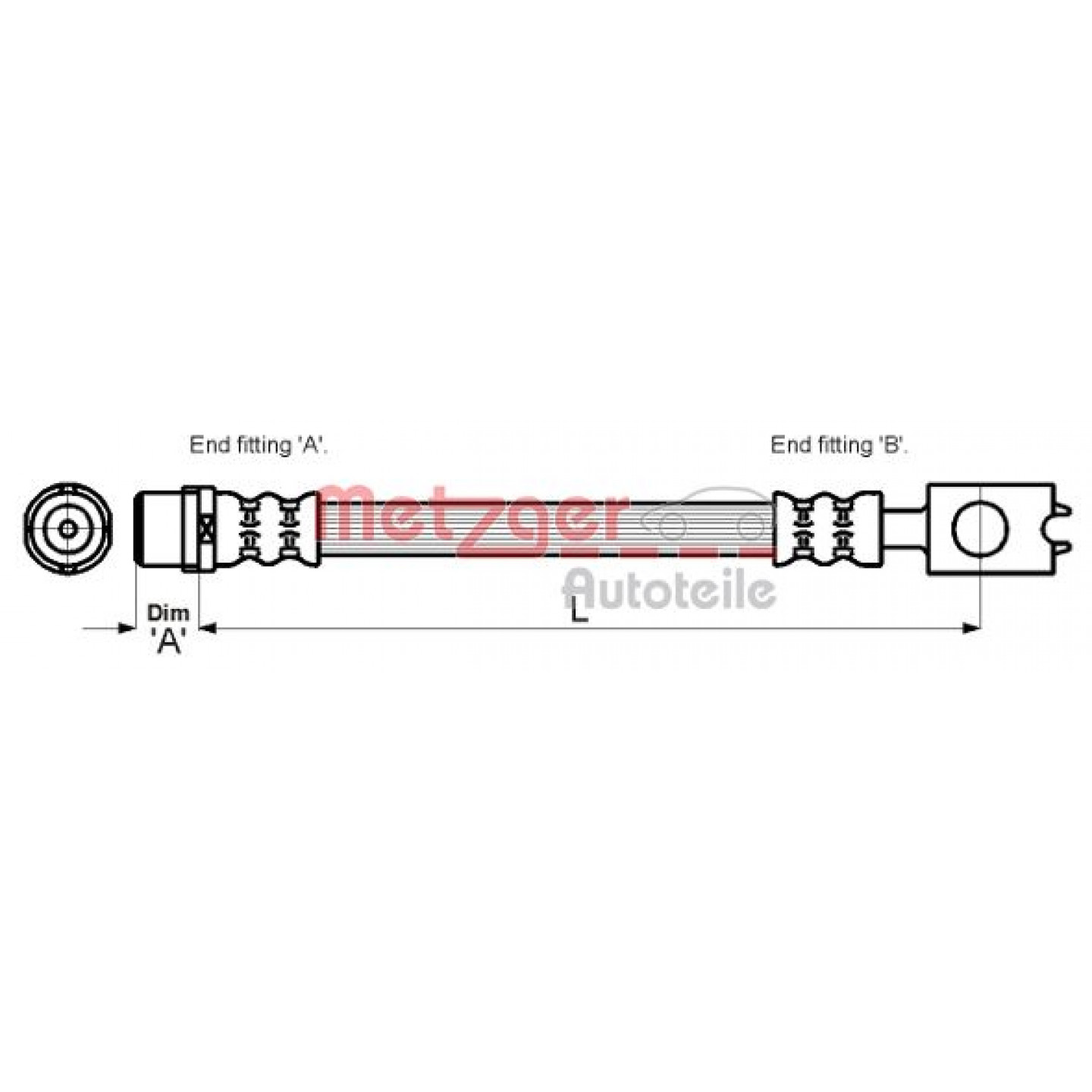 Bremsschlauch METZGER 4116213