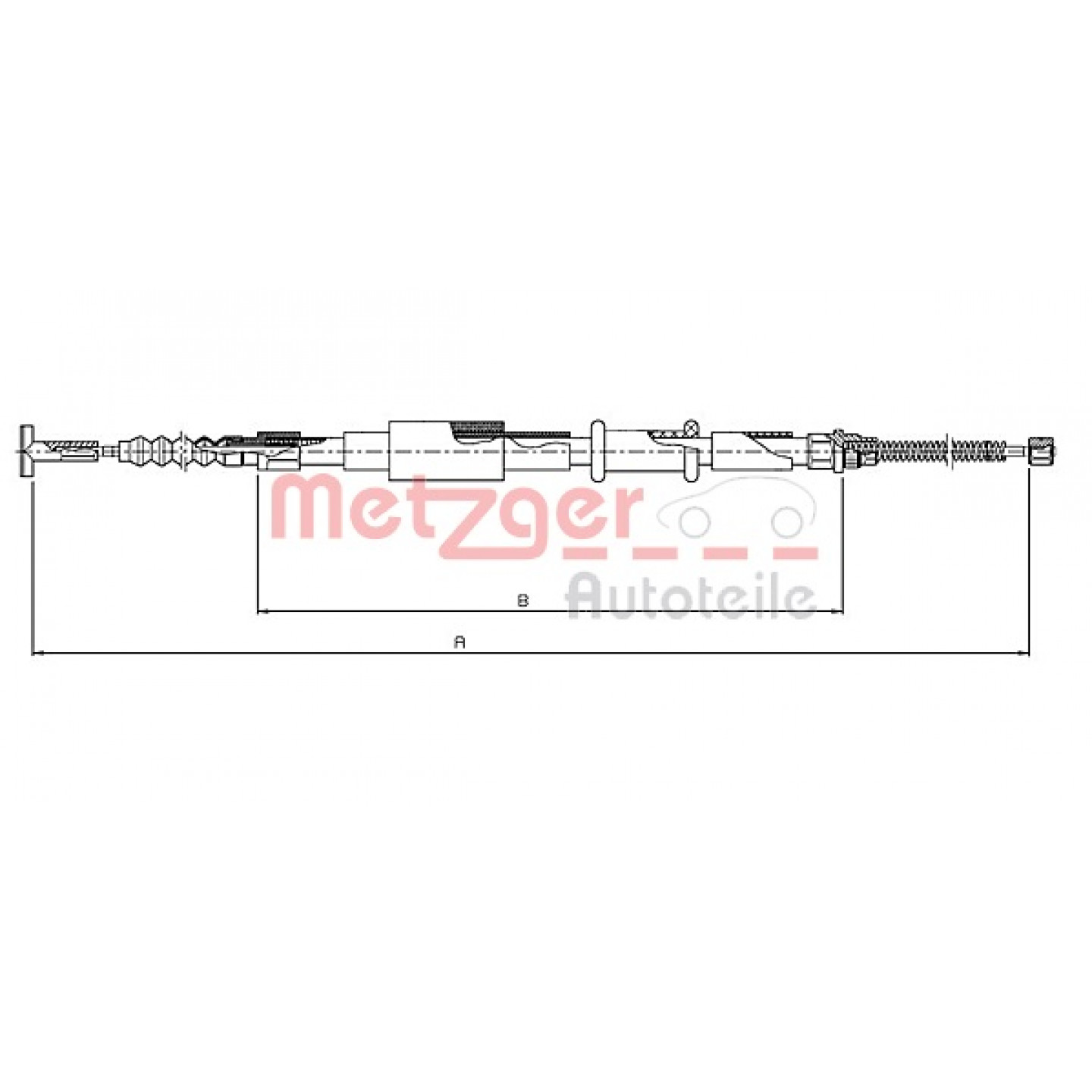 Kabel, Feststellbremse METZGER 461.8