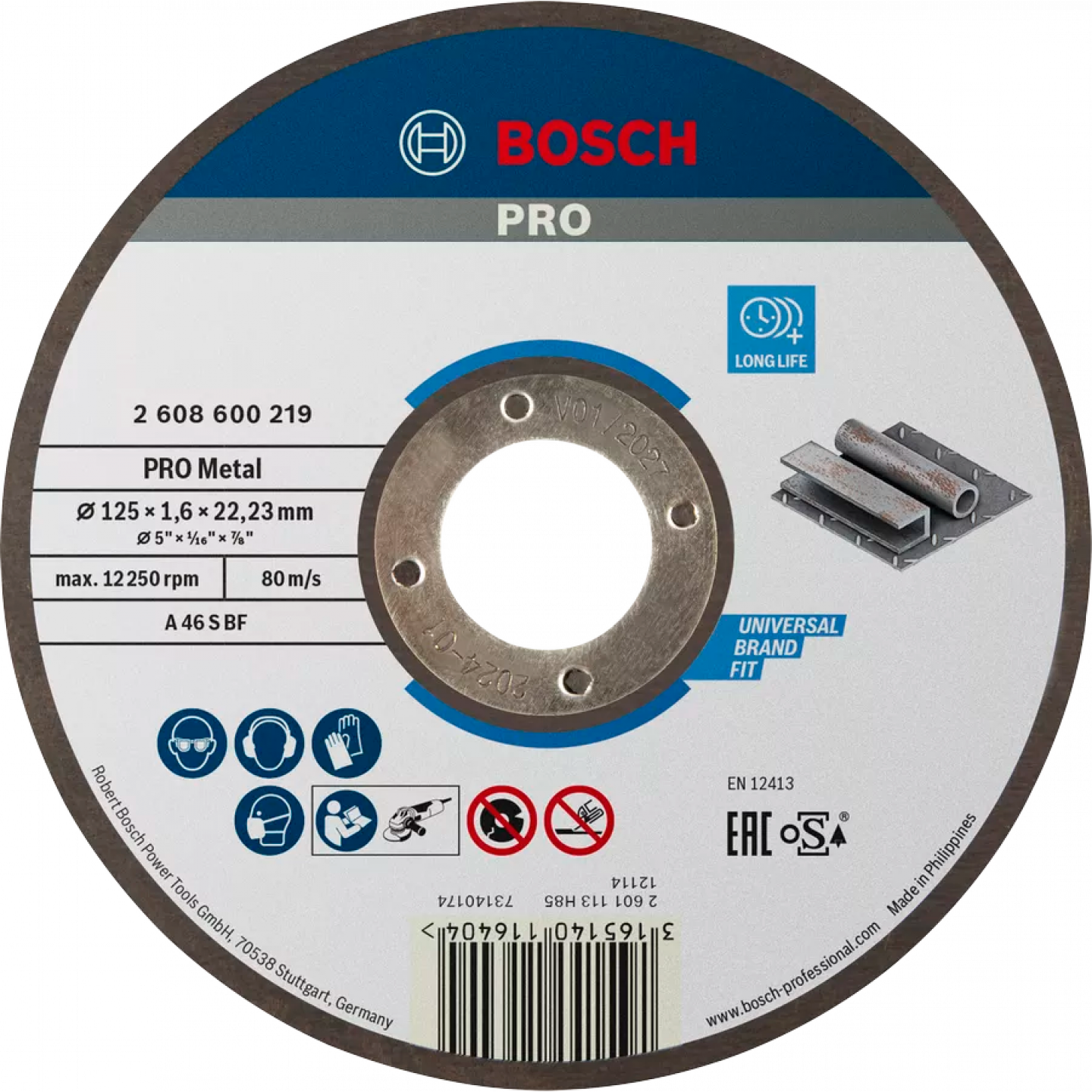 Rozbrušovací kotouč, úhlová bruska BOSCH 2608600219