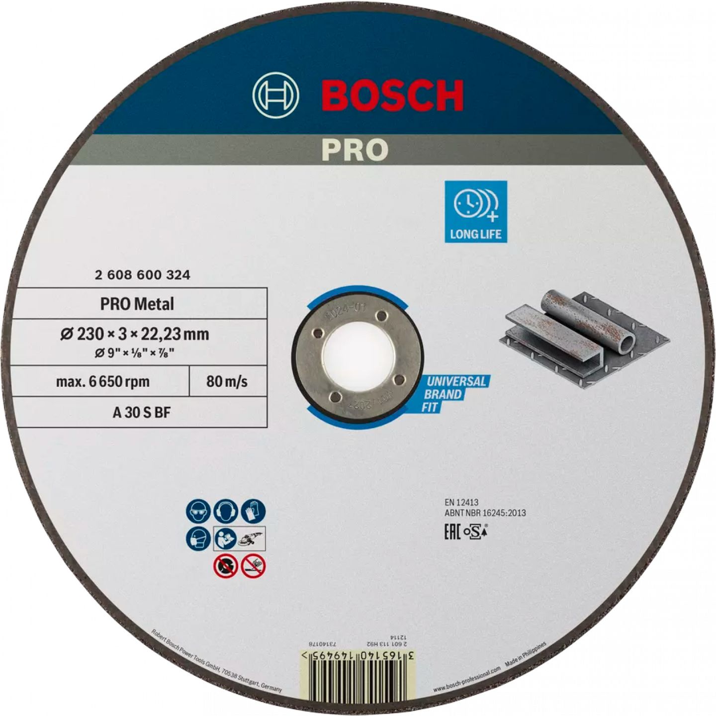 قرص الفصل، جلاخة الزوايا BOSCH 2608600324