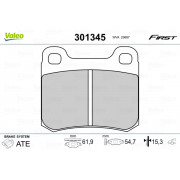 ATE 13046040342 - Set Pastiglie Freno A Disco - Altezza 54,3 Mm - Senza Sensore Usura