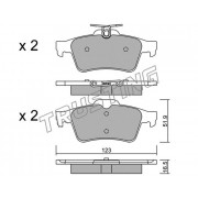 Brake Pad Set, disc brake TRUSTING 346.1- Trodo.com