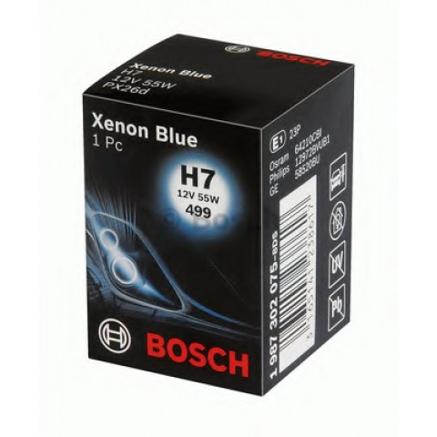 2x Bosch Xenon Blue H7 55W 12V 1987302075 Scheinwerfer Headlight