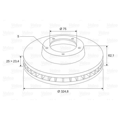 Brake Disc VALEO 197083- Trodo.com