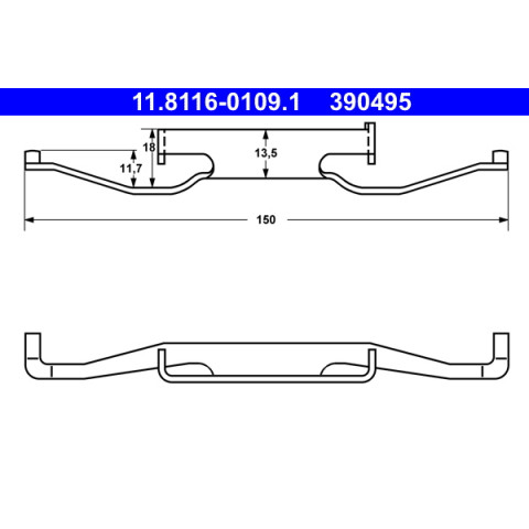 11.8116-0351.1 ATE 390538 Molla, Pinza freno | Inserisca subito un ordine