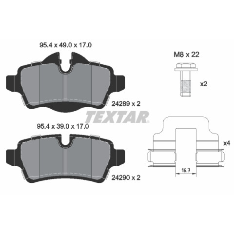 Blue Print ADG04299 Kit Pastiglie Freno A Disco - Ricambio Auto Originale - Montaggio Facile