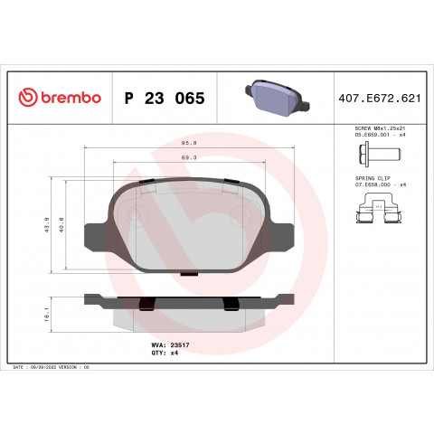 MAPCO 6716 Kit Pastiglie Freno A Disco Posteriori: Per Alfa Romeo 147/156/GT E Lancia Lybra