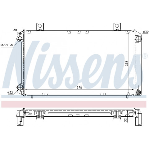 Radiator, engine cooling NISSENS 64059A- Trodo.com