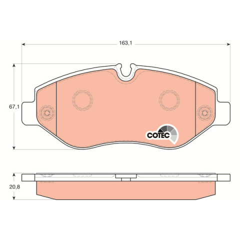 Brake Pad Set, disc brake TRW GDB1698- Trodo.com