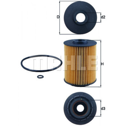 Oil Filter MAHLE ORIGINAL OX 356D - Trodo.com