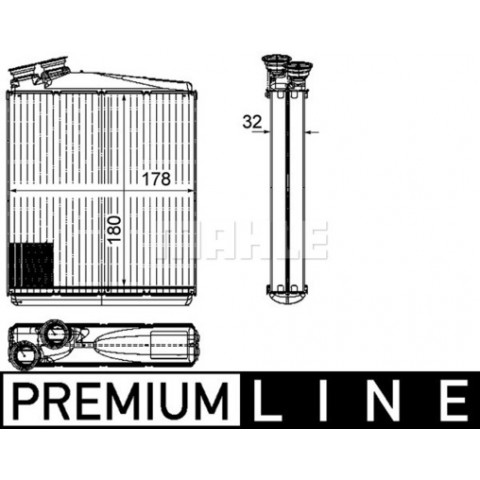 Heat Exchanger, interior heating MAHLE ORIGINAL AH 192 000P- Trodo.com