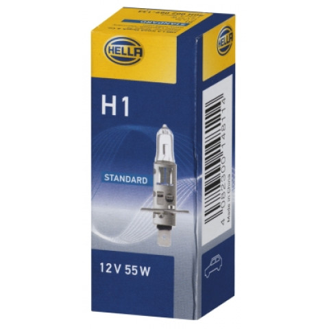 HELLA H1 Standard Halogen Bulb, 12 V, 55W